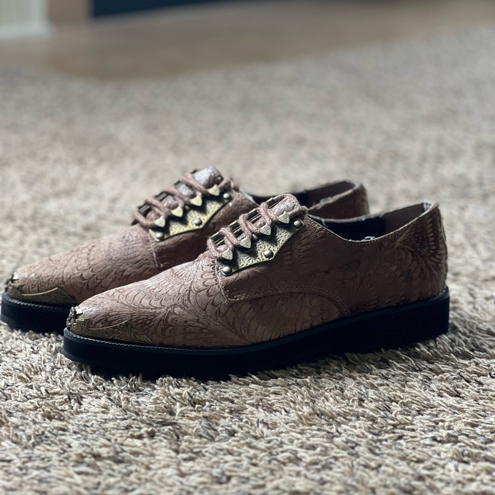 Vtg Y2K Giorgio Brutini G-Rock Vintage Leather Dress Shoes Men's Size 8.5 M